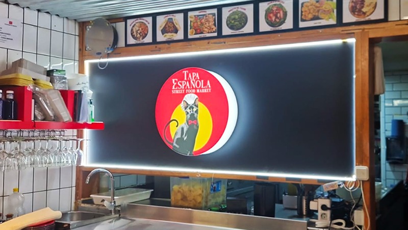 vinilos y rotulación 17 rotulo luminoso interior hosteleria